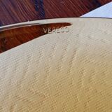 12 assiettes plates Vereco ambre