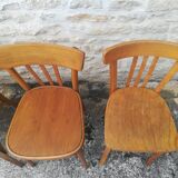 Mismatched bistro chairs