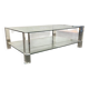 Table basse vintage en verre/acrylique « La Haye »