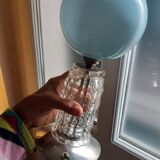 Art Deco crystal and opaline lamp