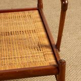 Danish 2-seater sofa in mahogany and cane by Ole Wanscher, 1960.