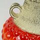 Vase de sol en céramique Bay des années 1960, décor à bulles rouge et orange, modèle 65 45