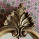 Miroir en résine doré style Louis XV h47 X l28
