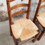 4 brutalist chairs 50s