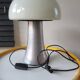 Lampe Mushroom XL, lampe de table lourde en acier inoxydable, années 80