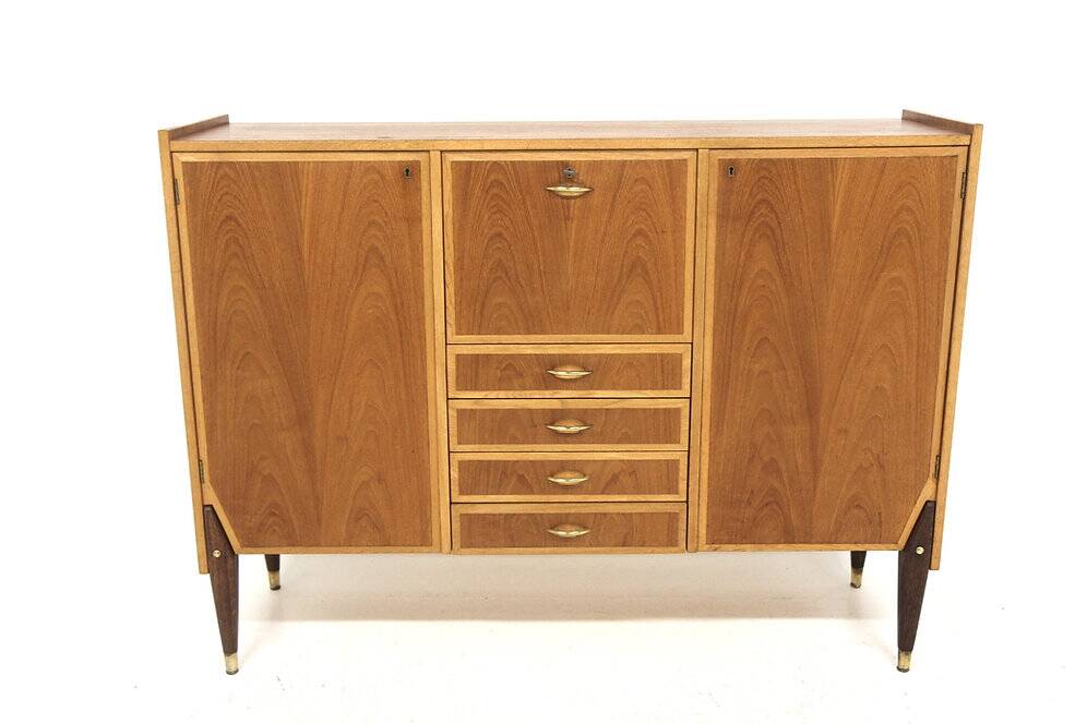 Scandinavian sideboard in teak and oak, Sweden, 1950