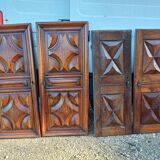 2 pairs of 19th century walnut doors
