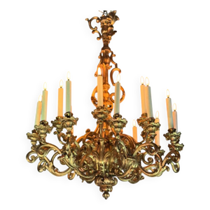 lustre En Bois Sculpté