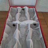 6 crystal glasses from Lorraine in the original box.