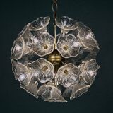 Large Sputnik flower pendant in Murano by Paolo Venini for Veart, Italy, 1960s.