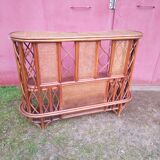 Rattan bar and canning 60's