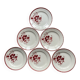 Dessert plates with lily flowers from Saint Amand.