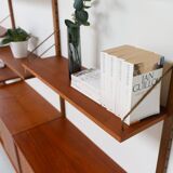 Danish Modern 5-Bay Modular Teak Wall Unit by Poul Cadovius for Cado, 1950s