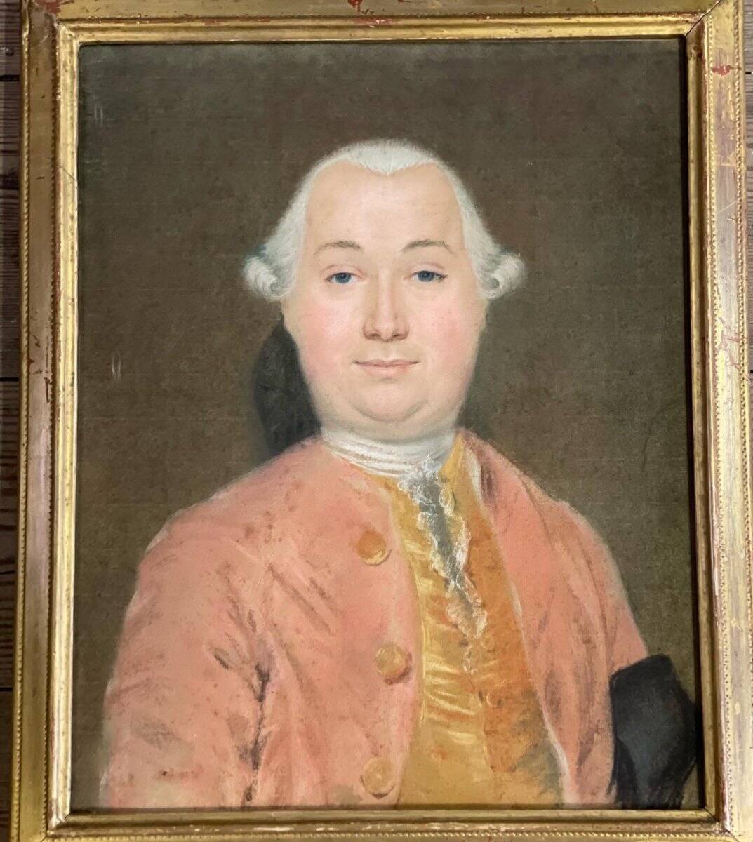 Portrait of a gentleman, pastel on paper, 18th century