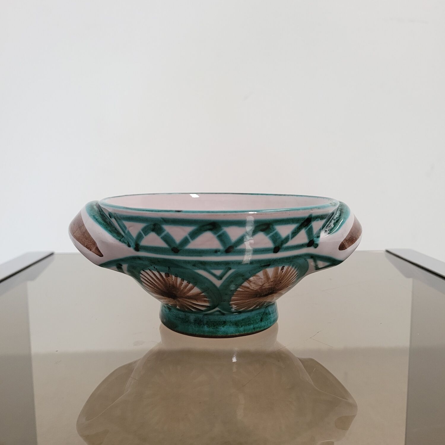 Ceramic bowl with Robert Picault ears, signed