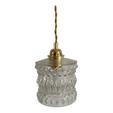Suspension with vintage glass globe