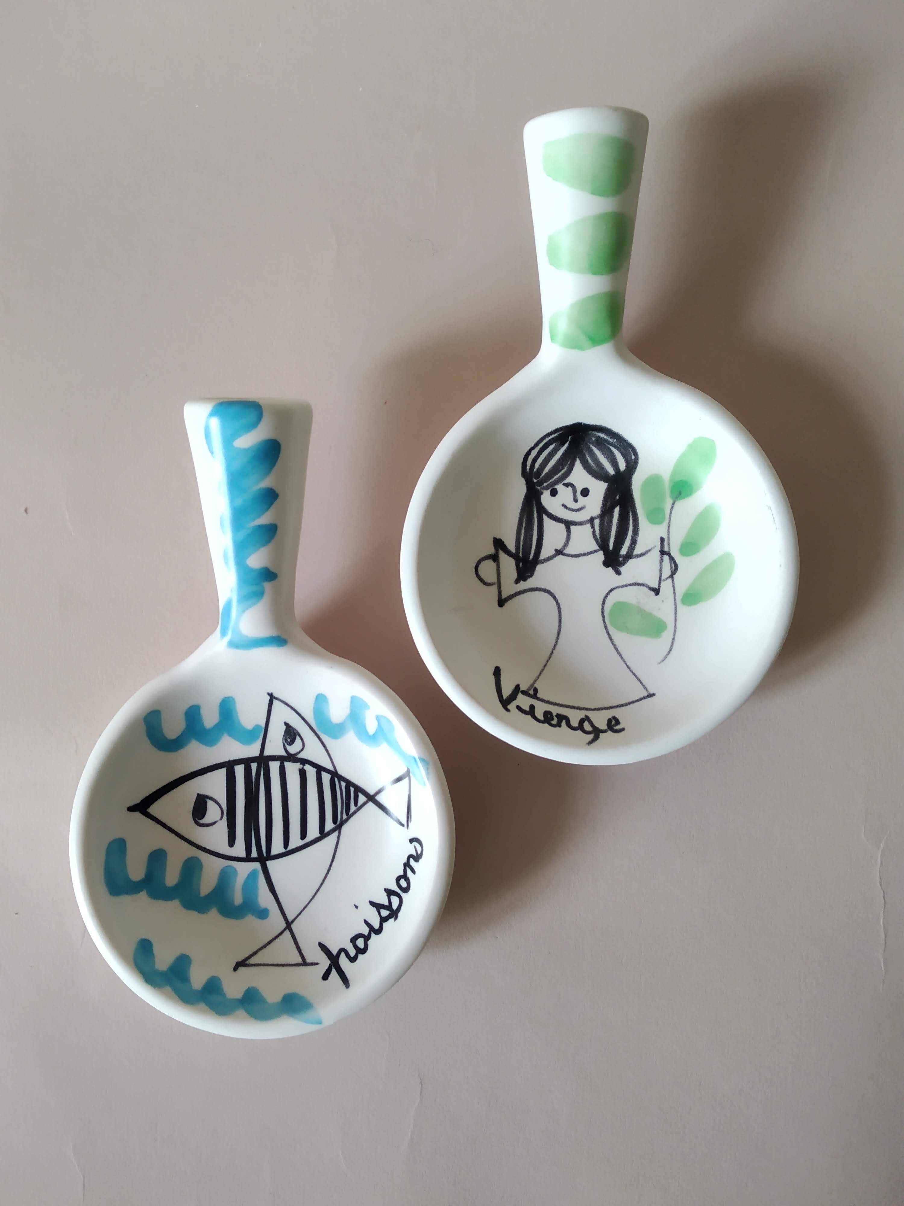 2 Pisces and Virgo Lili VOLTZ Vallauris pocket emptiers