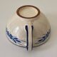 Handcrafted ceramic pitcher and bowl signed – blue decor – vintage tableware
