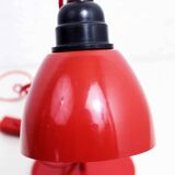 Red metal desk lamp