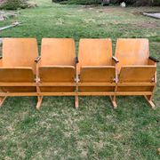 Mid-Century Hungarian Four-Seater Cinema Bench, 1950s