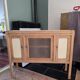 Buffet bois brut restauré pour meuble rangement d'entrée ou TV 