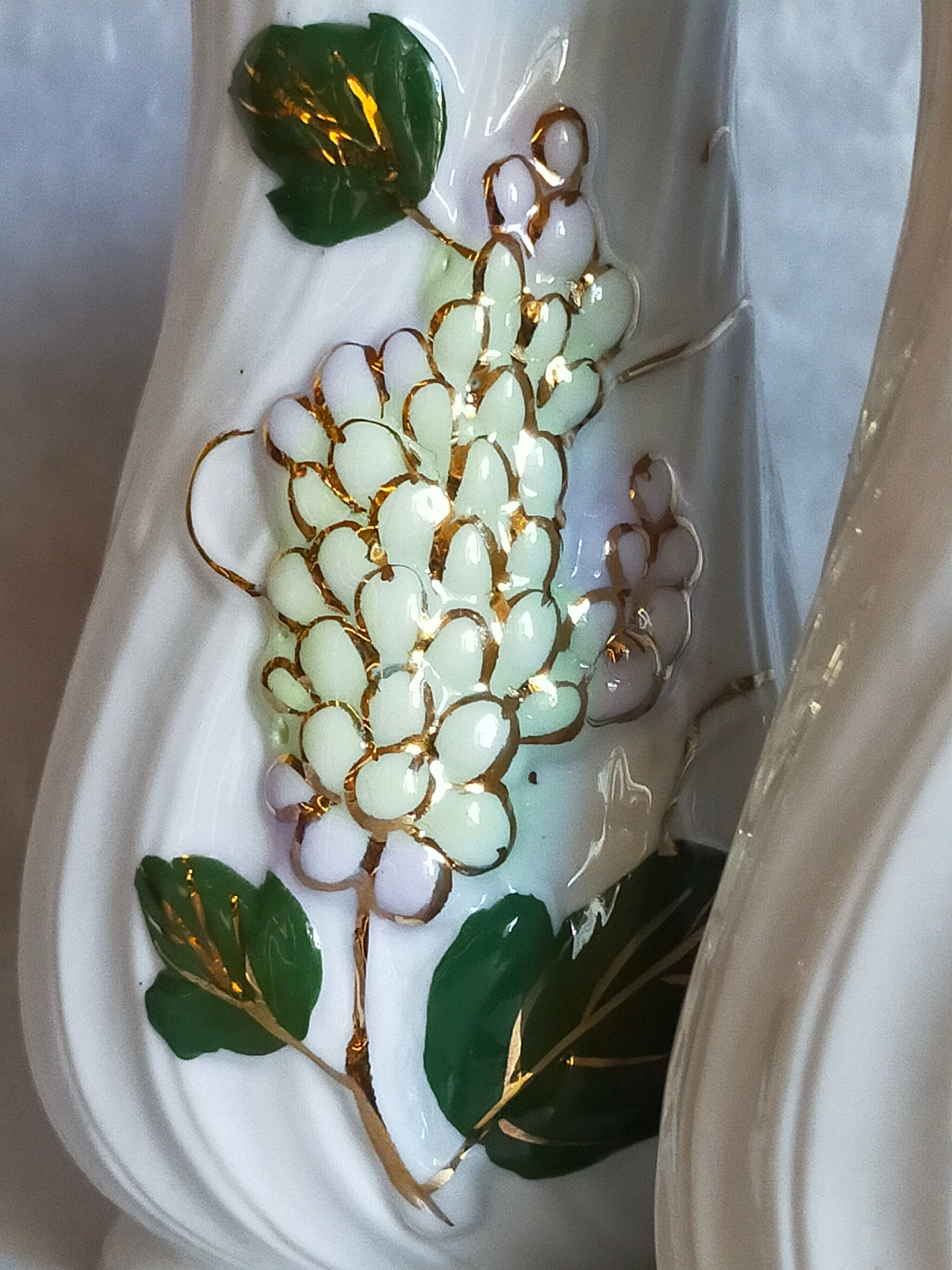 Three ancient lilac slurry vases