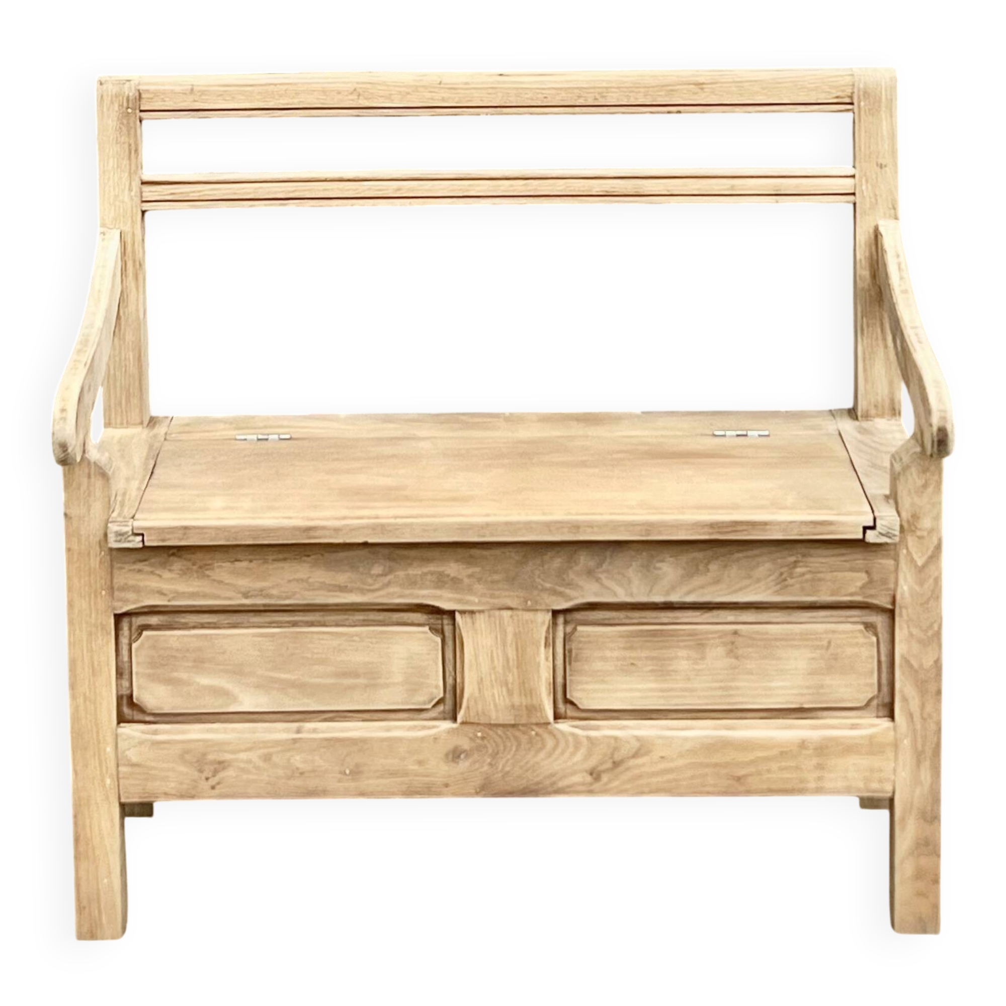Antique solid oak chest bank