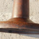 Tabouret vintage en acier et cuir de style industriel