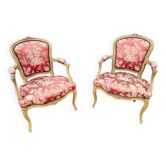 Pair of antique armchairs Louis XV style