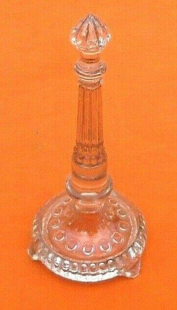 1930s Condiment Dispenser Clear and Amber Molded Glass