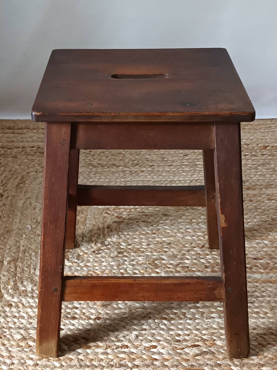 Country stool in old wood