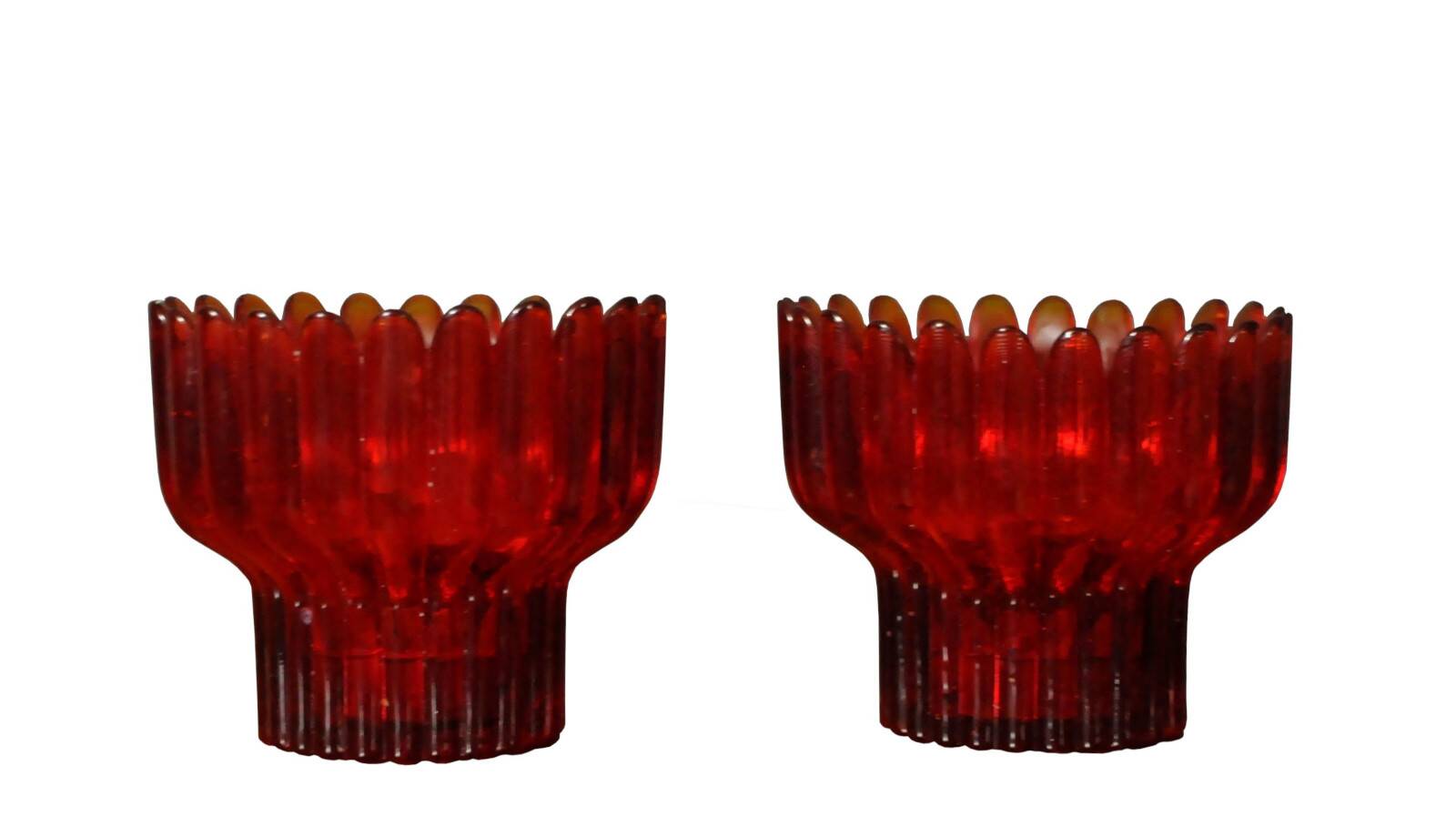 Bougeoirs en Verre "Crown" par Sigvard Bernadotte pour Lindshammar