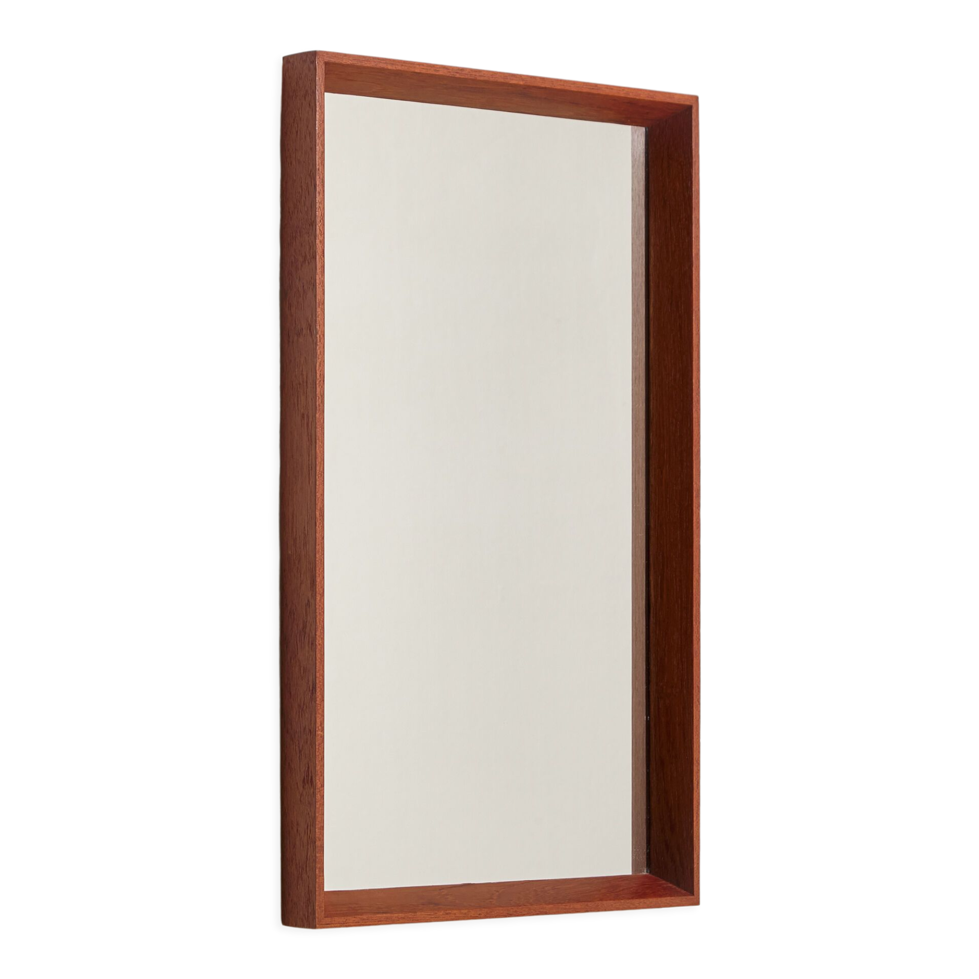 Teak framed mirror