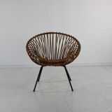 Typical dutch design rattan easy chair for Rohé Noordwolde Holland