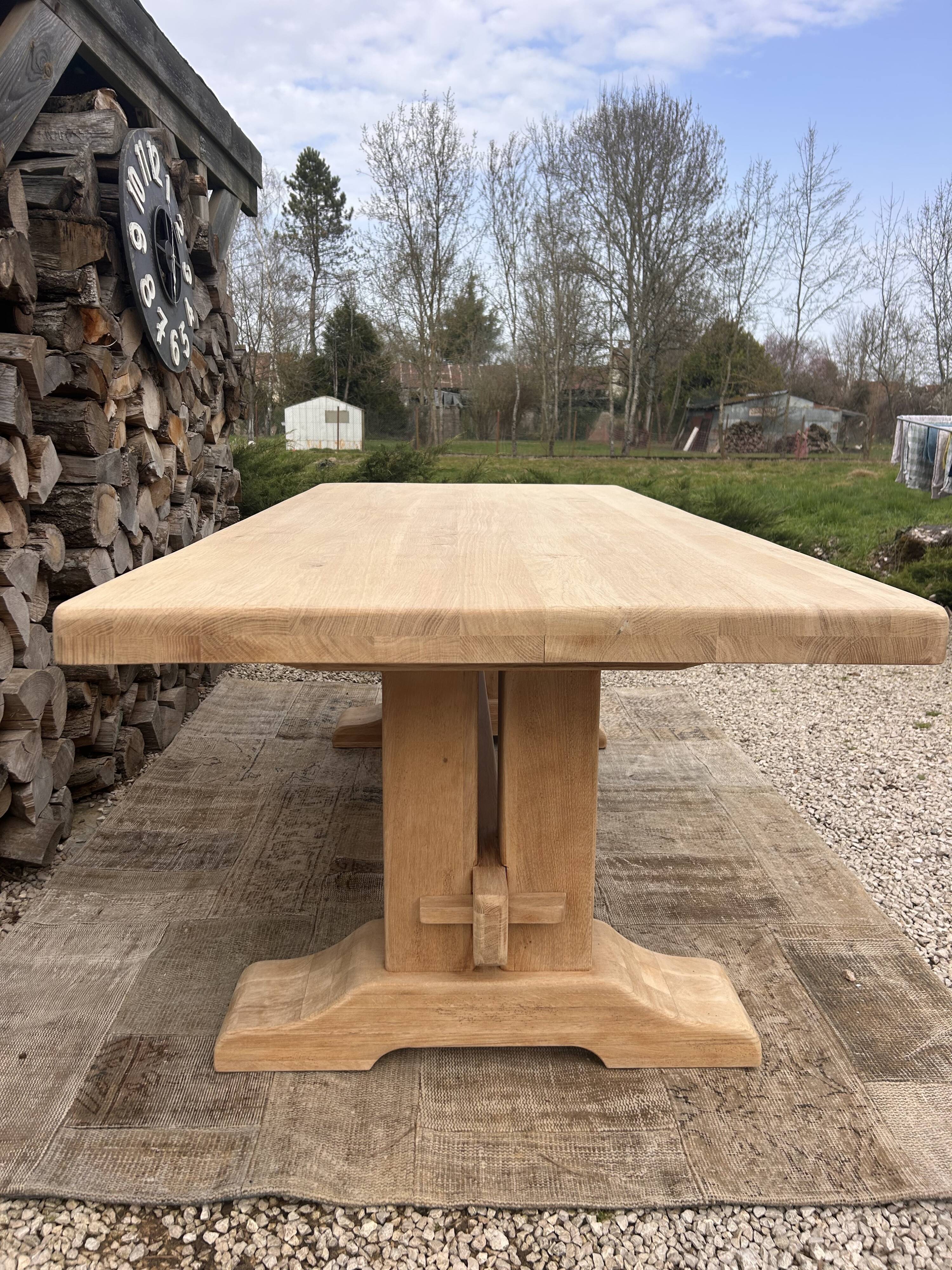 Renovated solid oak monastery table