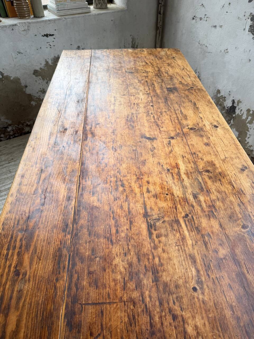 Monastery-style farmhouse table, pine, 210cm