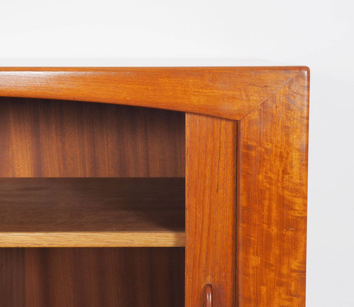 Danish Highboard with Tambour Doors, 1960s