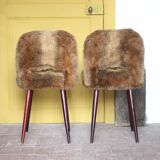 Pair of Moumoute chairs in Baumann style, vintage chairs, retro chair
