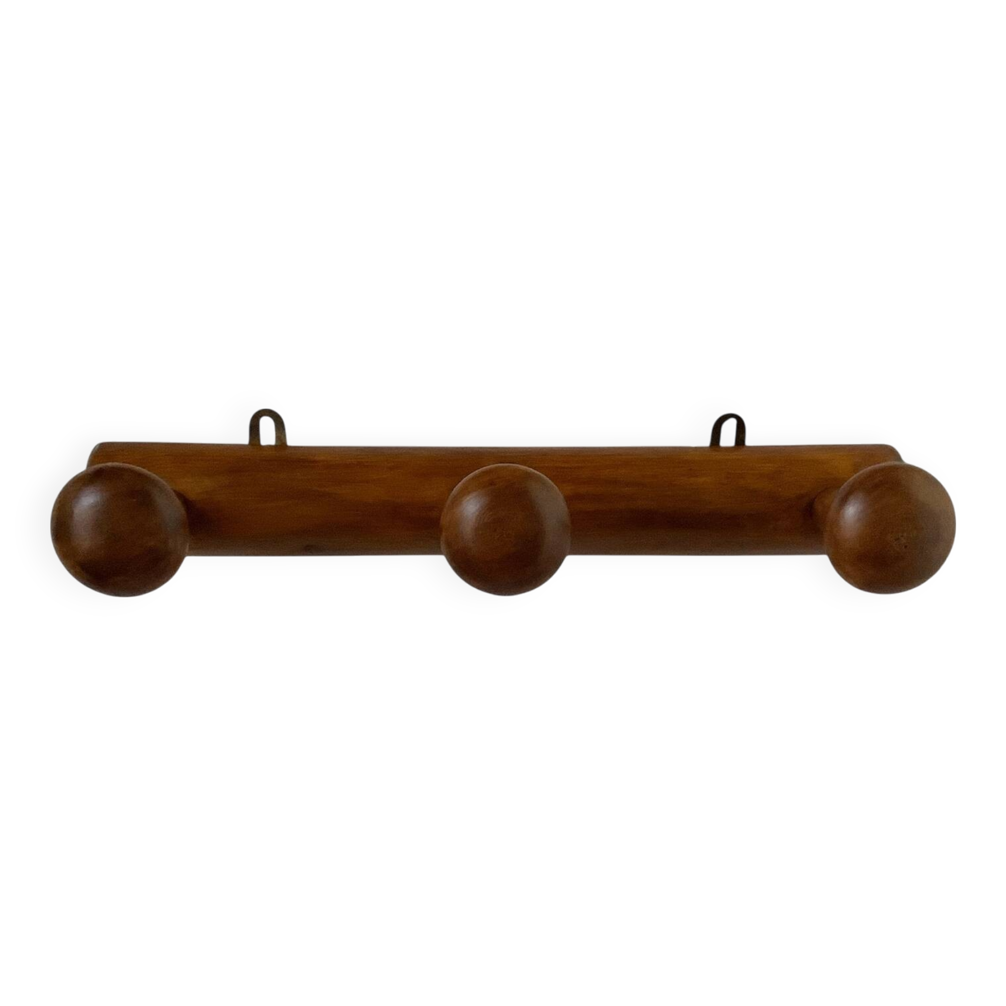 Vintage wooden coat rack with 3 hooks