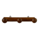Vintage wooden coat rack with 3 hooks