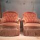 Paire de fauteuils crapaud