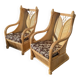 Pair of rattan armchairs