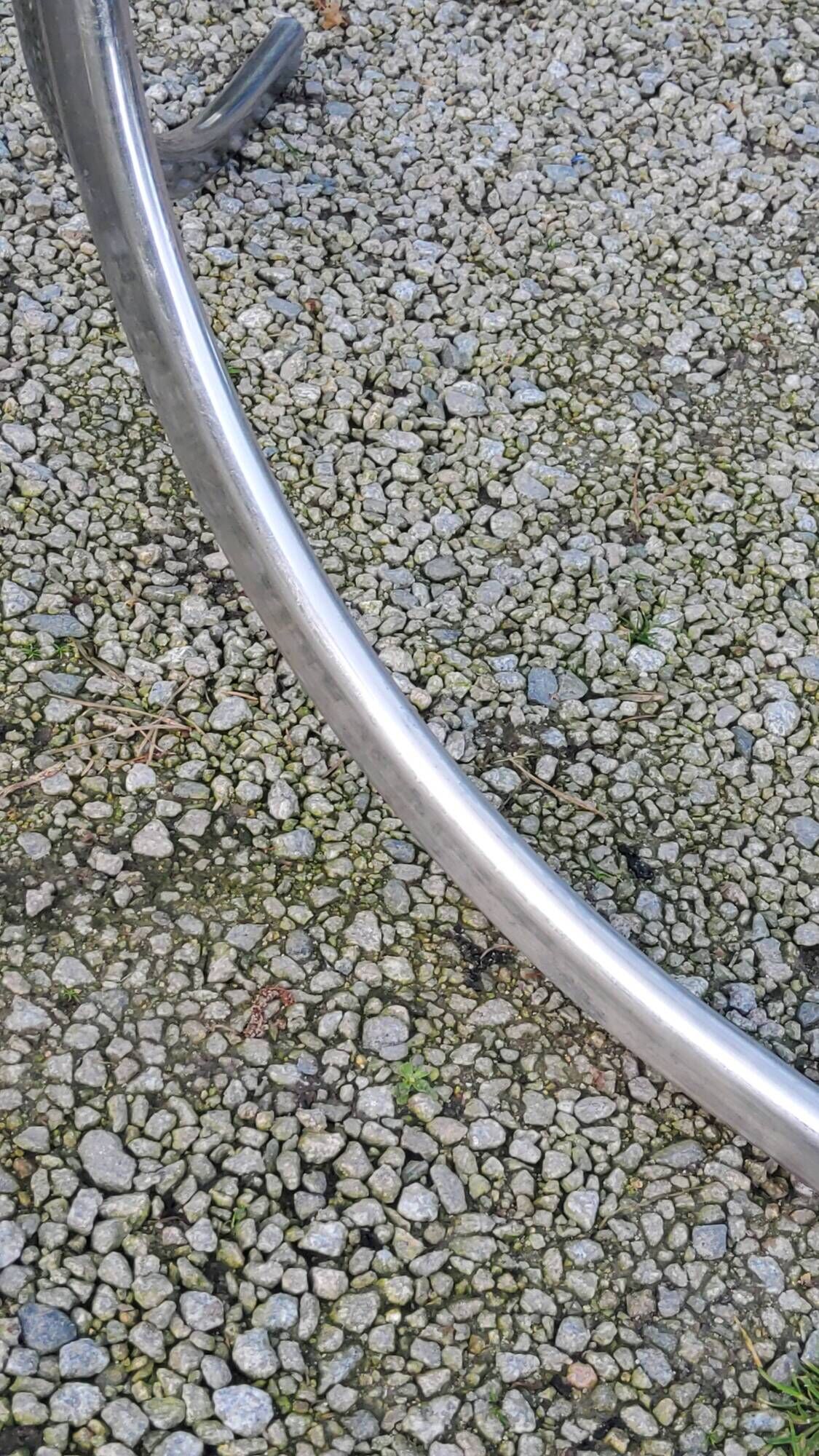 Designer table from the 70s, smoked glass top, chrome base