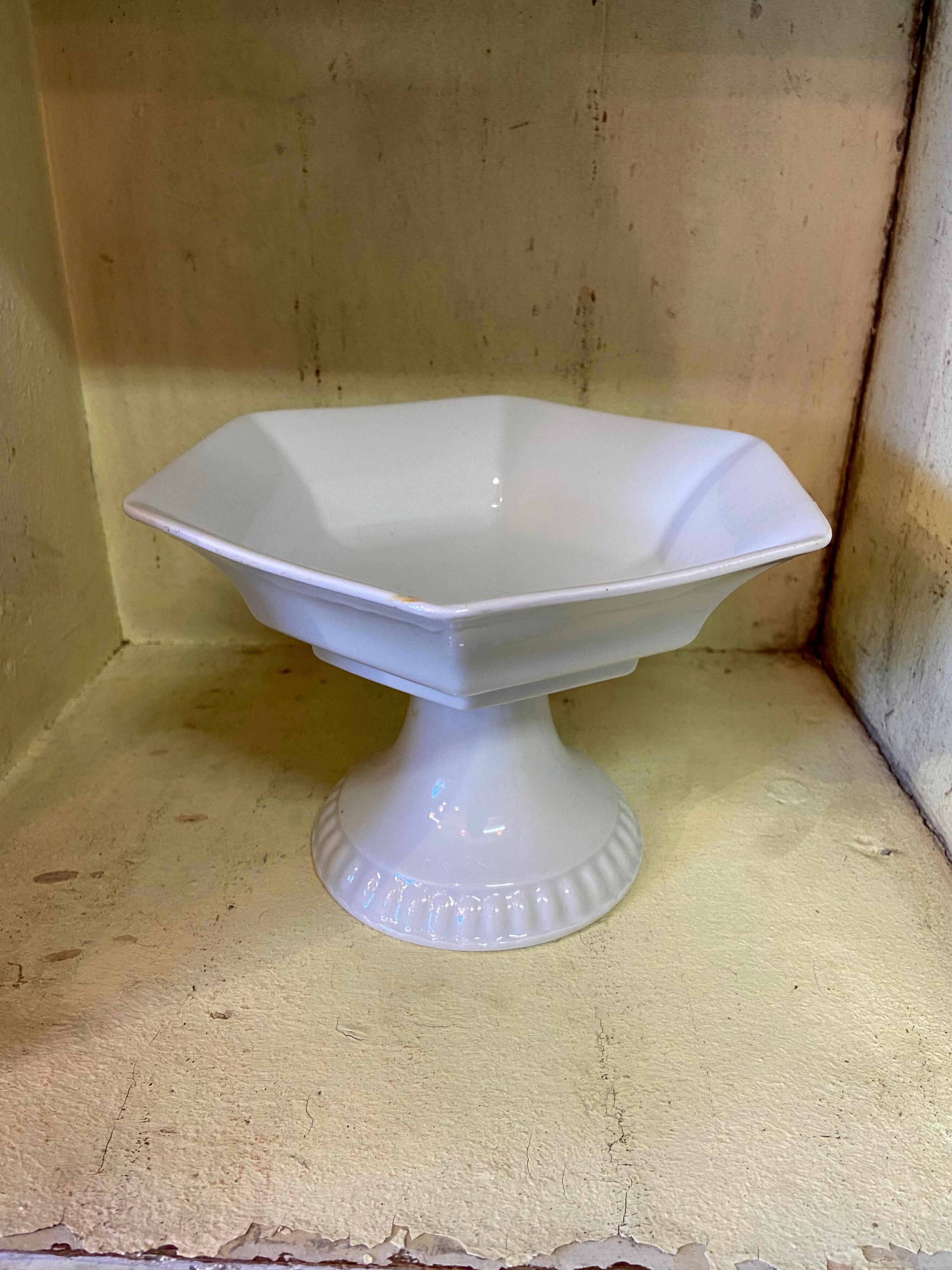 White porcelain compotier