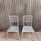 2 vintage bistro chairs in aluminium metal