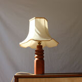 Danish turned wood lamp 1970