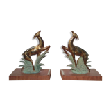 Art Deco doe bookends