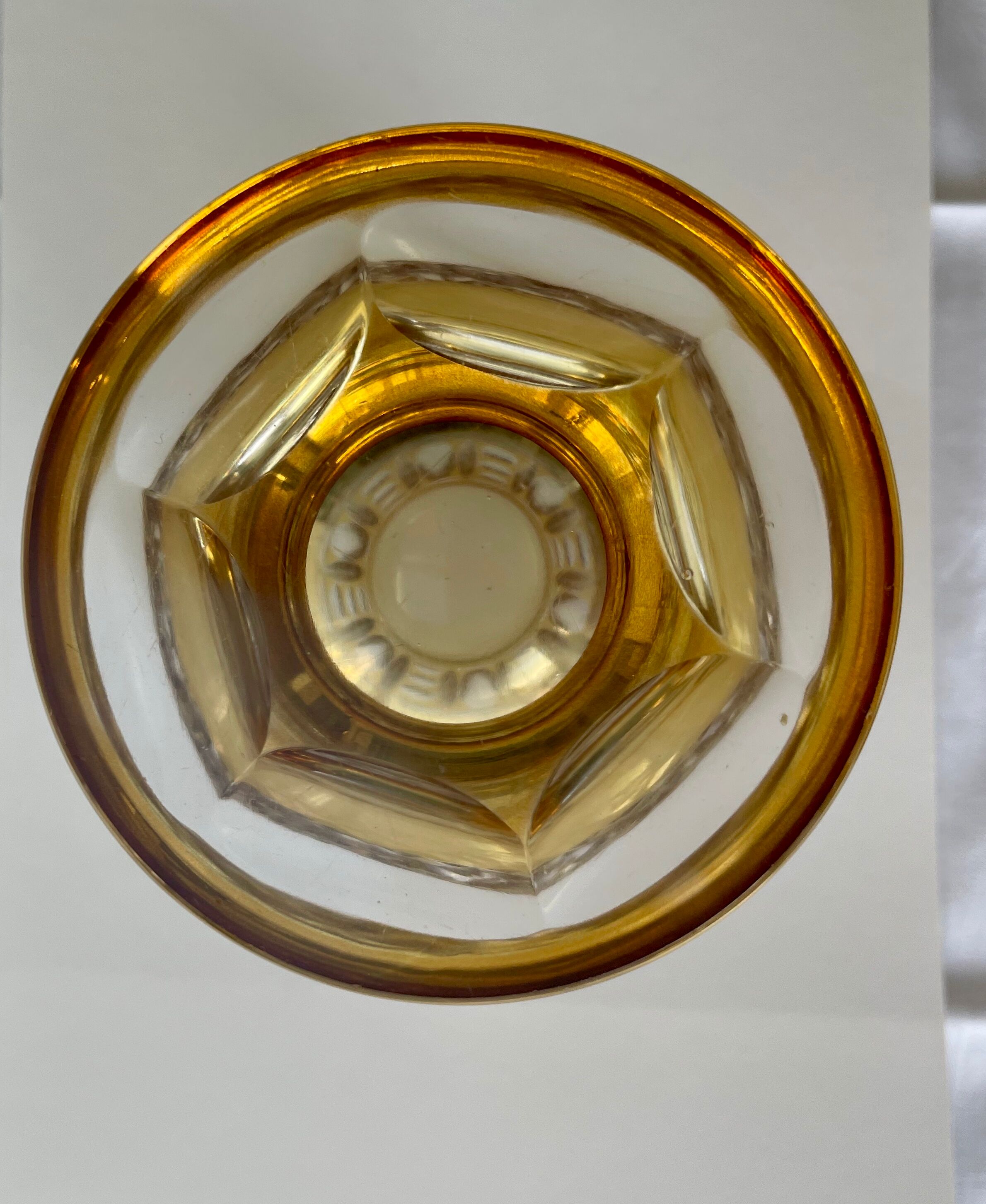 Late 19th century Bohemian crystal vase