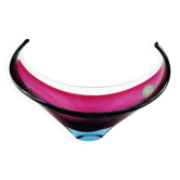 Murano Crystal Sommerso Fuchsia Turquoise Gondola Cup 19cm