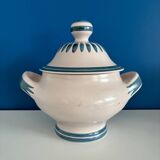 Soupière longchamp fleur bleu
